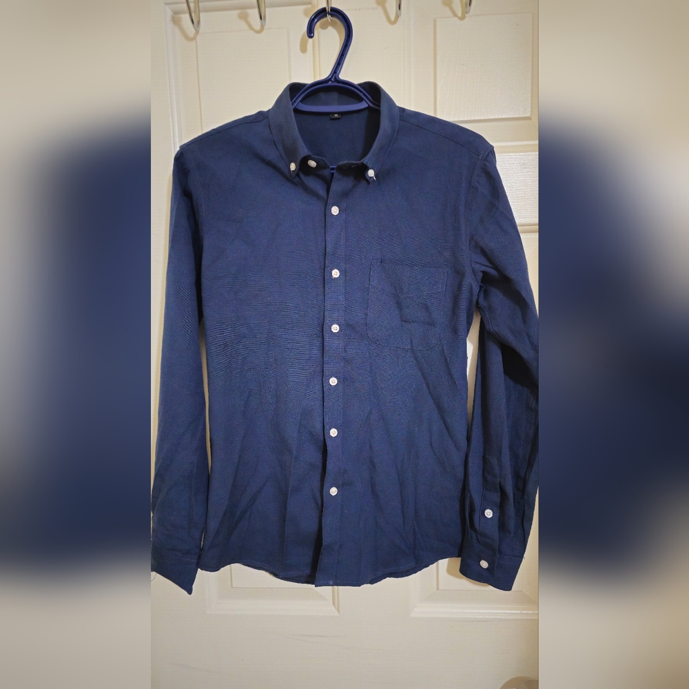 Navy Button Up